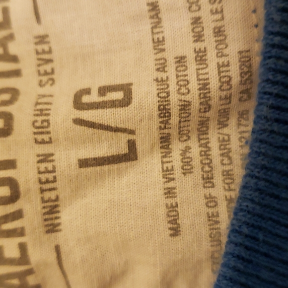 Aeropostale Men’s Blue Graphic Short Sleeve Tee - Picture 6 of 6